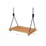 Balanço De Madeira Tão Perto, Tão Longe - Stain E Corda Preta - Meu Móvel De Madeira - Imagem 4