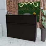 Balcão De Atendimento 15mm 1200x600 Com Gaveteiro - Preto - Imagem 2