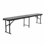 Banco de Jardim em Aço Dobrável com 4 Lugares 43x183cm Preto Recife Plicosa - Imagem 3