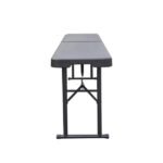 Banco de Jardim em Aço Dobrável com 4 Lugares 43x183cm Preto Recife Plicosa - Imagem 4