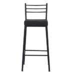 Banqueta Alta em Aço 75cm Preto Paris Metalnew - Imagem 3