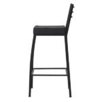 Banqueta Alta em Aço 75cm Preto Paris Metalnew - Imagem 4