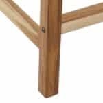 Banqueta Média em Madeira 65cm Marrom Tropicália Naterial - Imagem 2