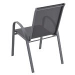 Cadeira de Jardim em Aço 91x55cm com Braço Cinza Alma Importado - Imagem 2