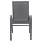 Cadeira de Jardim em Aço 91x55cm com Braço Cinza Alma Importado - Imagem 4