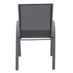 Cadeira de Jardim em Aço 91x55cm com Braço Cinza Alma Importado - Imagem 5