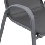 Cadeira de Jardim em Aço 91x55cm com Braço Cinza Alma Importado - Imagem 7