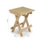 Conjunto Mesinha Dobrável E 2 Cadeiras Bege - Imagem 2