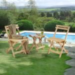 Conjunto Mesinha Dobrável E 2 Cadeiras Bege - Imagem 4