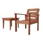 Conjunto Poltrona E Mesinha De Centro Madeira Maciça Madeira