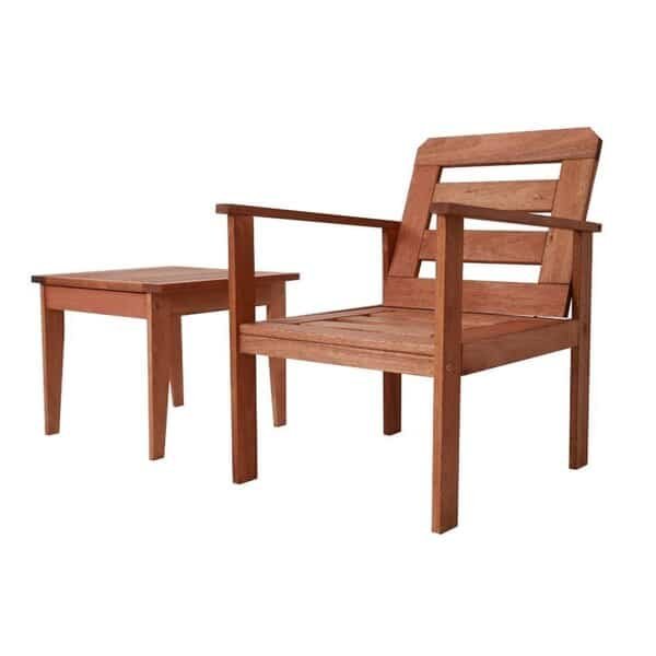 Conjunto Poltrona E Mesinha De Centro Madeira Maciça Madeira Conjunto Poltrona E Mesinha De Centro Madeira Maciça Madeira - Imagem 1