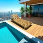 Espreguiçadeira De Piscina Reclinável De Madeira Maciça - Tropical Madeiral - Imagem 5