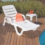 Espreguiçadeira em Plástico Reclinável com 3 Posições 28x71x194cm Branco Leblon Tramontina - Imagem 2