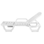 Espreguiçadeira em Plástico Reclinável com 3 Posições Branco Pitangui Antares - Imagem 3