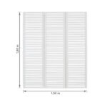 Biombo Ripado Pinus Branco 1,50x1,80m Settis - Imagem 2