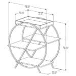 Aparador Bar 3 Prateleiras 1 Bandeja 4009 Pérola - Imagem 3