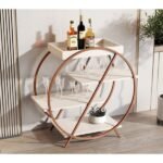 Aparador Bar 3 Prateleiras 1 Bandeja 4009 Pérola - Imagem 2