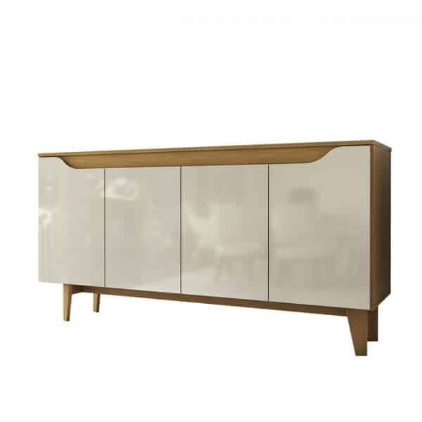 Aparador Buffet Royal 4 Portas Natureoff White - Panorama Móveis Aparador Buffet Royal 4 Portas Nature/off White - Panorama Móveis - Imagem 1