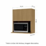 Armário Aéreo de Cozinha 100% MDF Nature com 1 Porta 70x80x42cm Rainha Nesher - Imagem 2