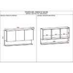 Armário Para Cozinha 3 Portas 120cm Line Supremo/freijó - Imagem 3