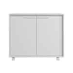 Balcão Em Mdp Com 2 Portas 2 Prateleiras E 4 Pés Com Rodízios Brv Móveis