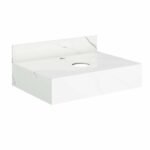 Bancada Em Porcelanato Para Banheiro Completo Alto Padrao 60cm Sem Cuba Branco