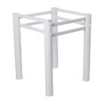 Base Para Mesa De Vidro Jantar 4 Lugares Branca Quadrada - Imagem 3