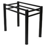 Base Para Mesa De Vidro Jantar 4 Lugares Preta Retangular - Imagem 3