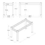 Base Para Mesa De Vidro Jantar 6 Lugares Branca Retangular - Imagem 2