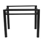 Base Para Mesa De Vidro Jantar 6 Lugares Preta Retangular - Imagem 2