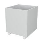 Baú Organizador De Brinquedos Mdf Com Rodízios Plancasa Cinza Cristal Tx - Imagem 2