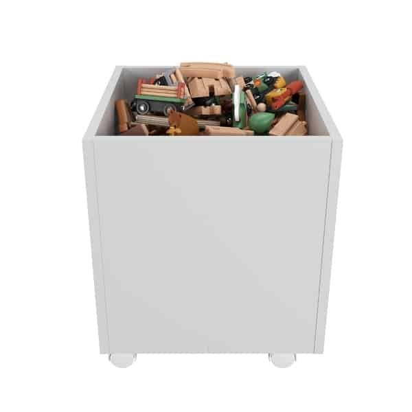 Baú Organizador De Brinquedos Mdf Com Rodízios Plancasa Cinza Cristal Tx Baú Organizador De Brinquedos Mdf Com Rodízios Plancasa Cinza Cristal Tx - Imagem 1