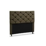 Cabeceira Box Queen Estofada Marrom Castor Aruba