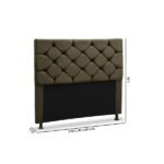 Cabeceira Box Queen Estofada Marrom Castor Aruba - Imagem 3