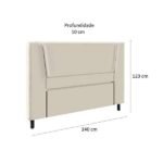 Cabeceira Casal Stella Bege - Imagem 3