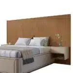Cabeceira Madeira Ripado Quarto Cama Box Casal Queen Nicho com Mesa de Cabeceira Florença Casa D - CedroLinho - Imagem 2