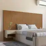 Cabeceira Madeira Ripado Quarto Cama Box Casal Queen Nicho com Mesa de Cabeceira Florença Casa D - CedroLinho - Imagem 4