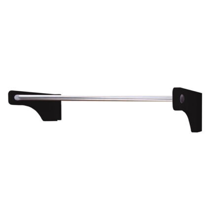 Cabideiro De Parede 80 Cm Arara Camiseiro Calceiro Preto Laca