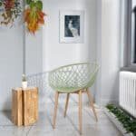 Cadeira Poltrona Clarice Sidera Nest Web C Apoio De Braço - Verde - Imagem 2