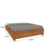 Cama Box Casal Queen 203cmx164cm Mônaco Com Cabeceira Extensivel E 2 Mesas De Cabeceiras - Imagem 2
