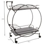 Carrinho Bar Decorativo Vintage Pretopreto - Imagem 2