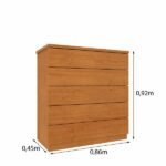 Cômoda 5 Gavetas 86cm Premium Cinamomo - Imagem 3