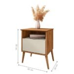 Conjunto De Mesa De Cabeceira Moreira Naturalle Off White - Imagem 2