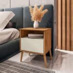 Conjunto De Mesa De Cabeceira Moreira Naturalle Off White - Imagem 3