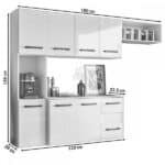 Cozinha Compacta Juliete 7 Portas 2 Gavetas Carvalho Rústico/chumbo - Nicioli - Imagem 4