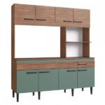 Cozinha Compacta Luisa 8 Portas 1 Gaveta Freijó/oliva - Irm Móveis