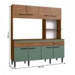 Cozinha Compacta Luisa 8 Portas 1 Gaveta Freijó/oliva - Irm Móveis - Imagem 3