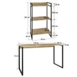 Escritório Completo Appear Mesa E Estante Marrompreto - Pnr Móveis - Imagem 3