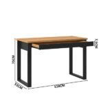 Escrivaninha Com Gaveta Freijó Preto Pradel - Imagem 2