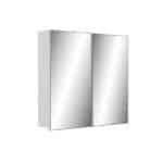 Espelheira Para Banheiro 2 Portas 1 Prateleira Cairo Branco